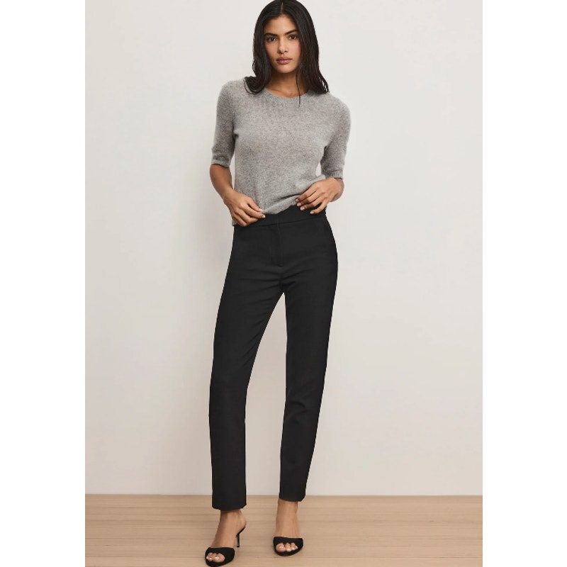 Veronica Beard Clean Waist Slim Leg Black Pants Size 12